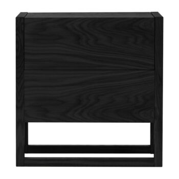 Čierna vinotéka z dubového dreva 59x60 cm NewEst - Woodman – Obrázok 5