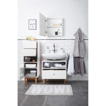 Biela vysoká/závesná kúpeľňová skrinka 40x100 cm Color Bath – Tom Tailor - Image 5