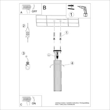 Čierne stropné svietidlo Gleam – Nice Lamps - Image 2
