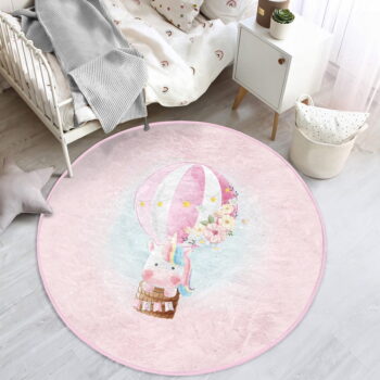 Ružový detský koberec ø 120 cm Comfort – Mila Home - Image 3
