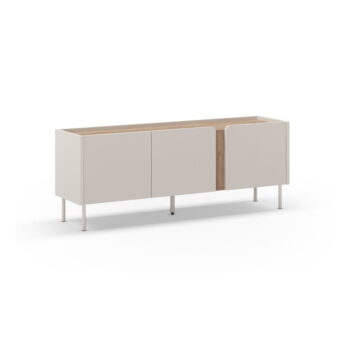 TV stolík v dekore duba v krémovo-prírodnej farbe 140x53x35 cm Lucile – Marckeric - Image 3