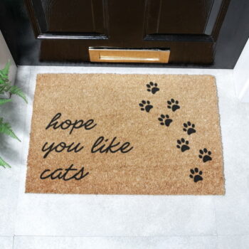 Rohožka z kokosového vlákna 60x90 cm Hope You Like Cats – Artsy Doormats - Image 5