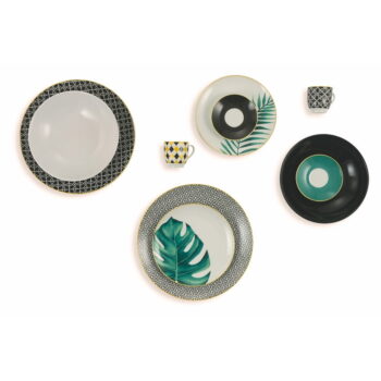 18-dielna súprava tanierov z porcelánu a kameniny VDE Tivoli 1996 Urban Jungle – Obrázok 4