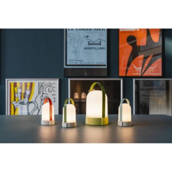 Biela LED stmievateľná stolová lampa (výška 15 cm) Uri – Remember - Image 3