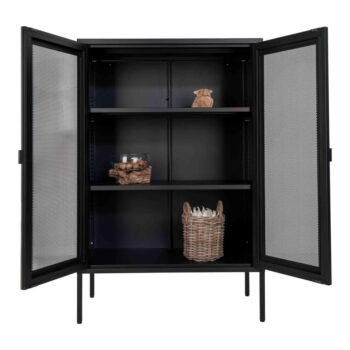 Čierna kovová vitrína 80x120 cm Melbourne – House Nordic - Image 6