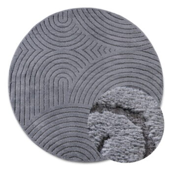 Antracitový okrúhly koberec ø 200 cm Panglao New York Anthracite – Elle Decoration