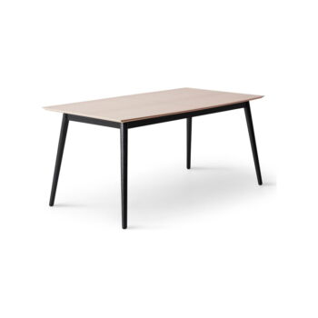 Rozkladací jedálenský stôl s doskou v dubovom dekore v čierno-prírodnej farbe 90x165 cm Meza – Hammel Furniture