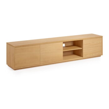 TV stolík v dekore duba v prírodnej farbe 200x44 cm Abilen - Kave Home - Image 2