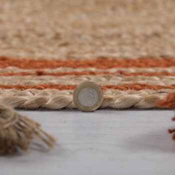 Hnedo-oranžový jutový koberec Flair Rugs Istanbul, ⌀ 150 cm – Obrázok 5