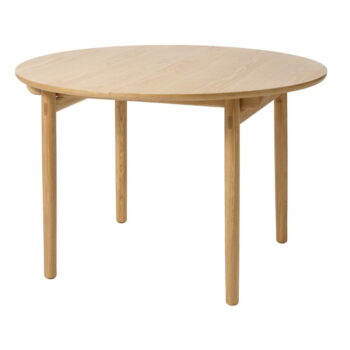 Okrúhly rozkladací jedálenský stôl v dekore duba ø 120 cm Carno – Unique Furniture – Obrázok 2