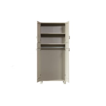 Svetlosivá šatníková skriňa z borovicového dreva 90x210 cm Mees – Basiclabel - Image 3