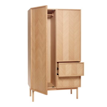 Šatníková skriňa z dubového dreva 100x180 cm Herringbone - Hübsch - Image 5