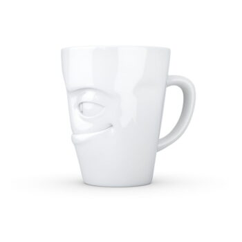Biely šibalský porcelánový hrnček s uškom 58products - Image 3