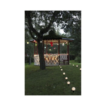 Červený vonkajší solárny LED lampión Star Trading Summer, ø 30 cm - Image 4