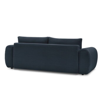 Tmavomodrá menčestrová rozkladacia pohovka 257 cm Lucien – Bobochic Paris - Image 7