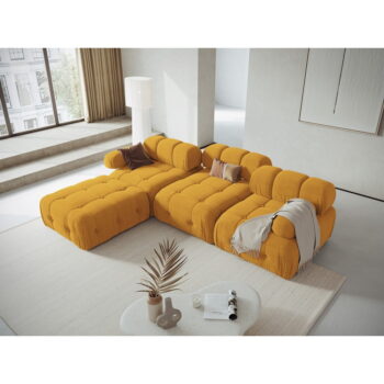 Rohová pohovka v horčicovej farbe Ferento – Cosmopolitan Design - Image 3