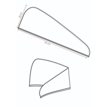 Sivé rýchloschnúce uteráky na vlasy v súprave 2 ks 28x65 cm Bone – Foutastic – Obrázok 3