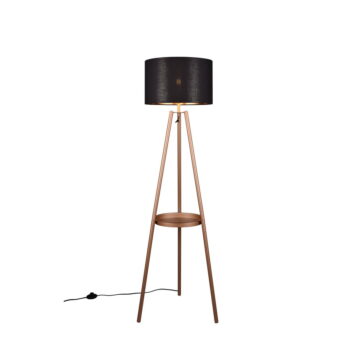 Hnedá stojacia lampa s poličkou (výška  152 cm) Colette – Trio - Image 2