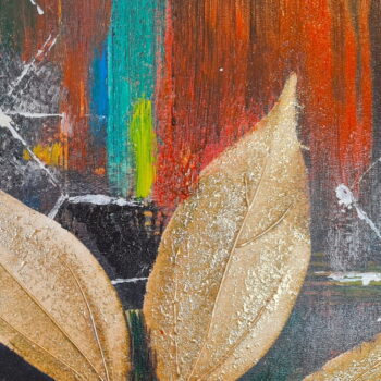 Ručne maľovaný obraz 100x70 cm Leaf – Wallity – Obrázok 4