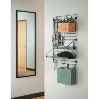 Sivý látkový komponent - úložný box 24x9 cm Mural – Metaltex - Image 3
