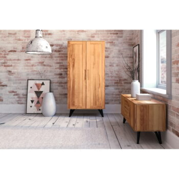 Šatníková skriňa z bukového dreva 91x185 cm Golo - The Beds - Image 4