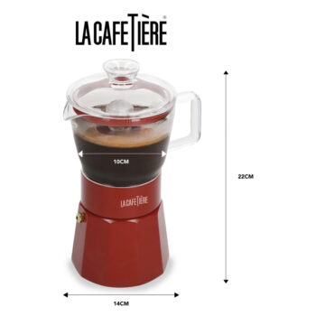 Červená moka kanvička z nerezovej ocele 0.29 l La Cafetiere Verona - Kitchen Craft – Obrázok 2