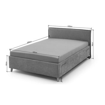 Tmavomodrá detská posteľ 120x200 cm Fun – Meise Möbel – Obrázok 2