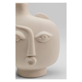 Béžová keramická ručne maľovaná váza Spherical Face – Kare Design - Image 9