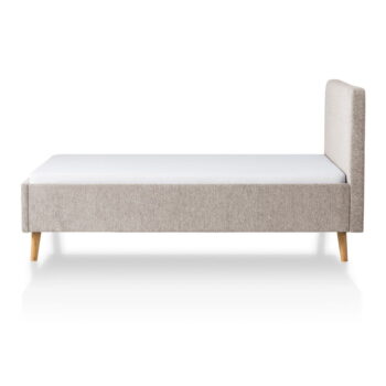 Sivohnedá čalúnená dvojlôžková posteľ 140x200 cm Smart – Meise Möbel - Image 4
