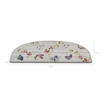 Krémovobiele nášľapy na schody v súprave 16 ks 20x65 cm Butterfly Life – Vitaus - Image 2