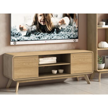 TV stolík v dekore duba v prírodnej farbe 140x53 cm Cassie - Støraa - Image 6