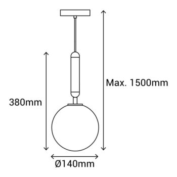 Závesné svietidlo v bronzovej farbe SULION Musa, výška 150 cm - Image 4