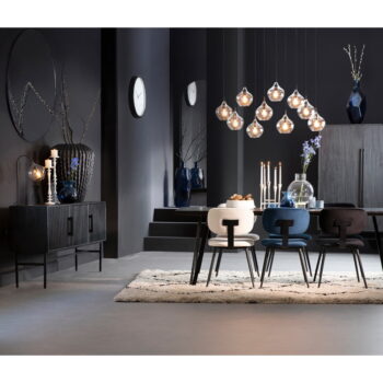 Čierna zamatová jedálenská stolička Aaliyah – Light & Living - Image 10
