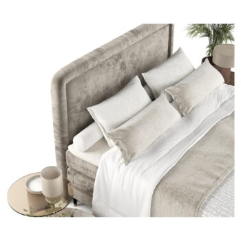 Svetlohnedá boxspring posteľ 200x200 cm Dove – Maison de Rêve - Image 2