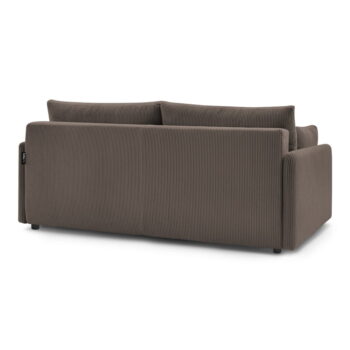 Hnedá menčestrová rozkladacia pohovka 211 cm Marcel – Bobochic Paris - Image 7