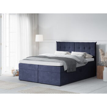 Tmavomodrá dvojlôžková posteľ Mazzini Beds Echaveria, 180 x 200 cm – Obrázok 6