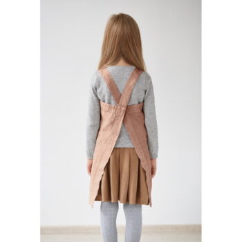 Detská oranžová ľanová zástera Linen Tales Pinafore, 72 x 45 cm - Image 2