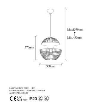 Závesné svietidlo v čiernej a zlatej farbe s kovovým tienidlom ø 30 cm Telmander – Opviq lights - Image 7