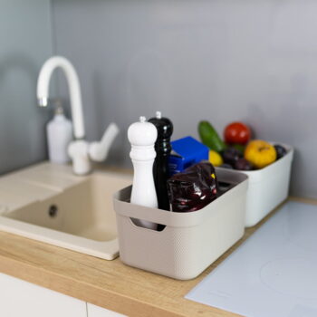 Plastový úložný box s vekom Deco - Rotho - Image 10