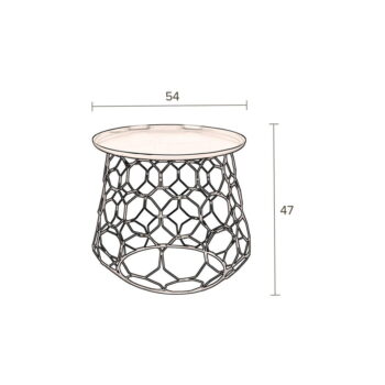 Kovový odkladací stolík Dutchbone Moulin, ⌀ 54 cm - Image 9