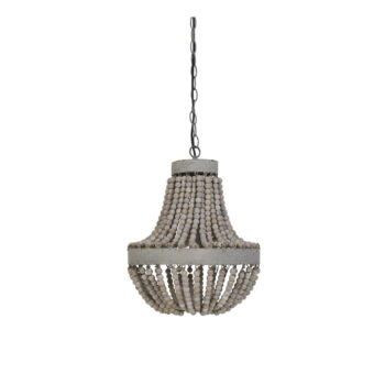 Biele závesné svietidlo s kovovým tienidlom ø 36 cm Luna – Light & Living - Image 6