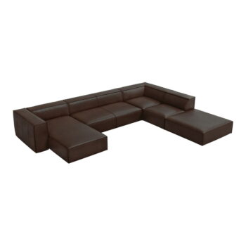 Tmavohnedá kožená rohová pohovka (pravý roh) Madame - Windsor & Co Sofas - Image 3