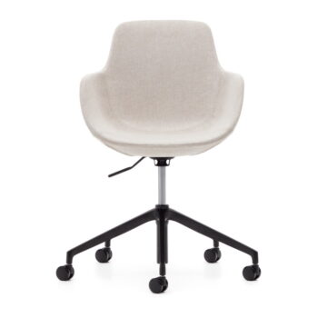 Béžové pojazdné jedálenské stoličky v súprave 2 ks Tissiana – Kave Home – Obrázok 5