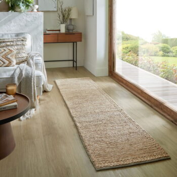 Ručne tkaný kenafový behúň v prírodnej farbe 60x230 cm Drew Border – Flair Rugs – Obrázok 2