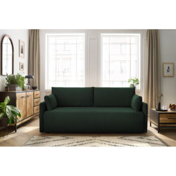 Tmavozelená menčestrová rozkladacia pohovka 211 cm Marcel – Bobochic Paris - Image 10
