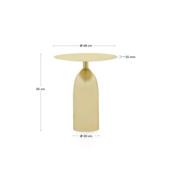 Kovový okrúhly odkladací stolík ø 48 cm Matilda – Kave Home – Obrázok 4