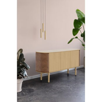 Nízka komoda v dekore duba vo svetlohnedo-prírodnej farbe 150x75 cm Treasures – UMAGE – Obrázok 3