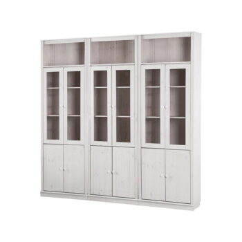 Biela vitrína z borovicového dreva 518x223 cm Anita – Støraa – Obrázok 2