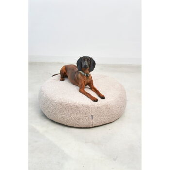 Béžový pelech pre psa z materiálu buklé ø 70 cm Senso Pouffe Greige S/M – MiaCara - Image 3