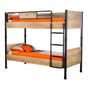 Čierna/prírodná poschodová detská posteľ 90x200 cm Mocha – Kalune Design - Image 2